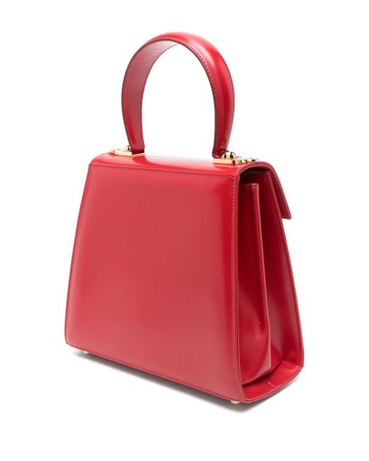 Ferragamo Red Iconic Top Handle S Tote Bag