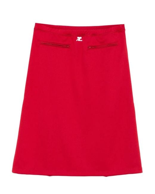 Courreges ジップポケット スカート Red