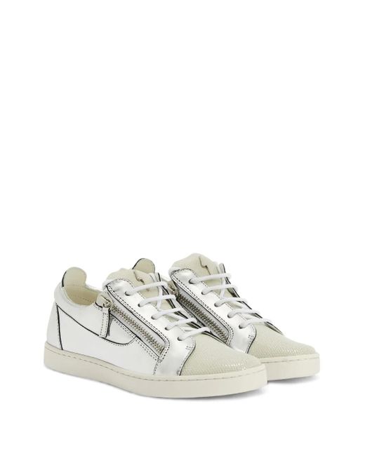 Giuseppe Zanotti White Nicki Metallic Sneakers