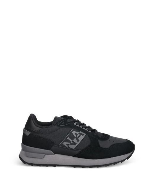 Napapijri Black Stab Logo Sneakers for men