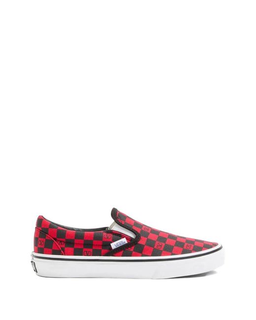 Vans Red X Checkerboard Vlogo Sneakers