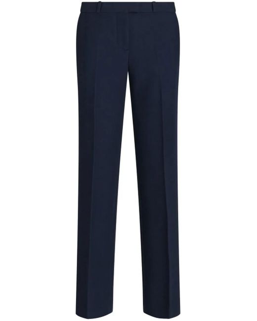 Etro Blue Pressed-Crease Tailored Trousers