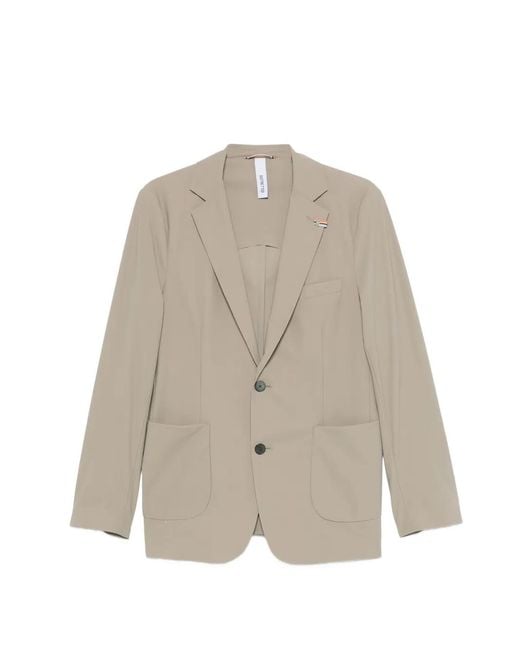 DISTRETTO 12 Natural Active Single-Breasted Patch-Pocket Jacket for men
