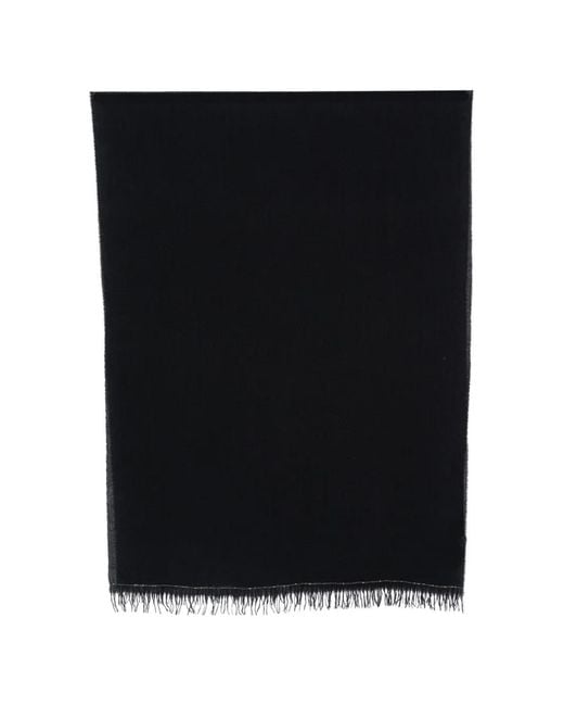 Fabiana Filippi Black Fringe-Trim Scarf
