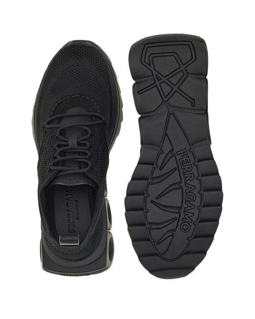 Ferragamo Black Herren Running Sneaker