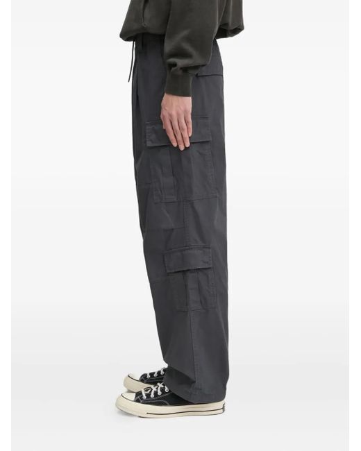 Thisisneverthat Black Multi-Pocket Cargo Trousers for men