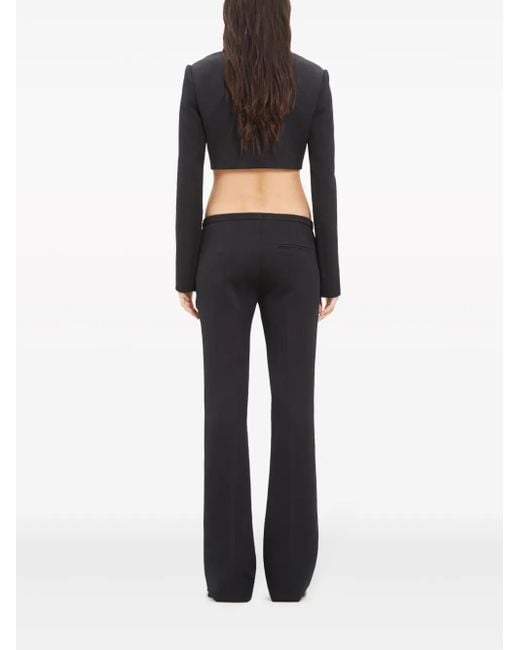 Courreges Black Low-Rise Flared Trousers