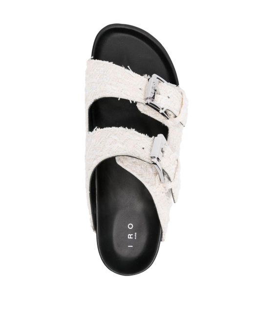 IRO White Billie Flat Sandals