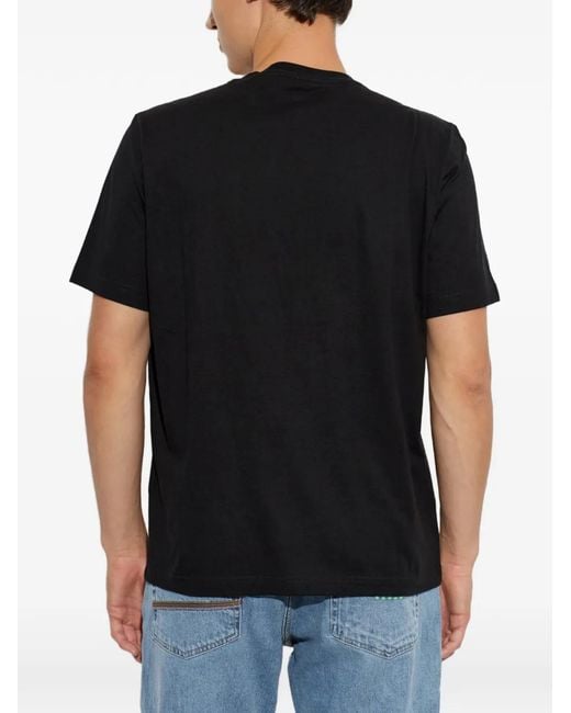 Paul Smith Black Mushrooms Print T-Shirt for men