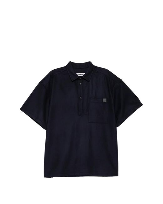 DARKPARK Blue Alex Wool Polo Shirt for men