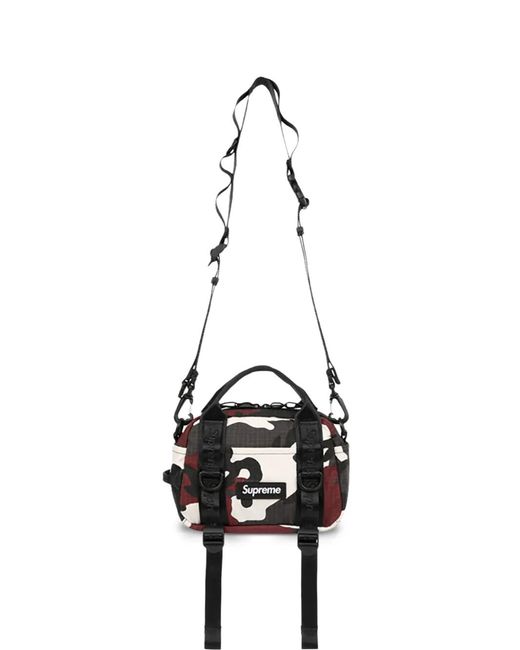 Supreme Black Camouflage-Print Shoulder Bag for men