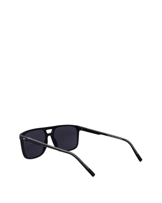 Tommy Hilfiger Blue Lunettes De Soleil À Monture Rectangulaire for men