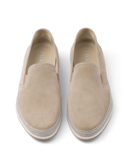 Alpargatas slip-on Prada de hombre de color Gray