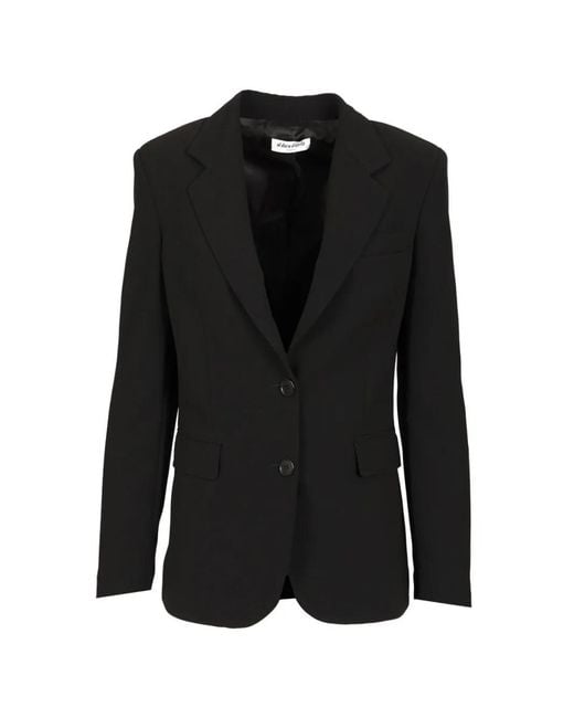 Al Duca D'aosta Black Single-Breasted Notch-Lapel Blazer