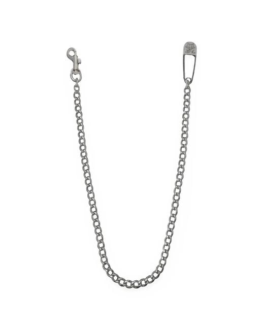 KAMIYA White Kmy Safety-Pin Wallet Chain for men