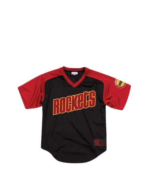 Mitchell & Ness Red Final Seconds Mesh T-Shirt for men