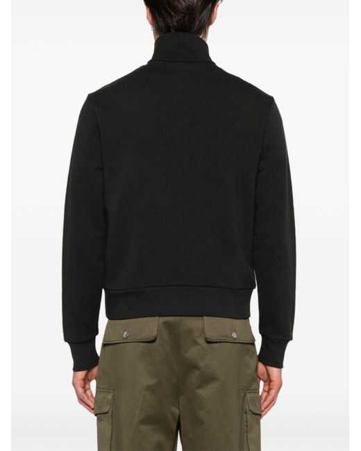 Moncler Half-Zip-Sweatshirt mit Logo-Applikation in Black für Herren