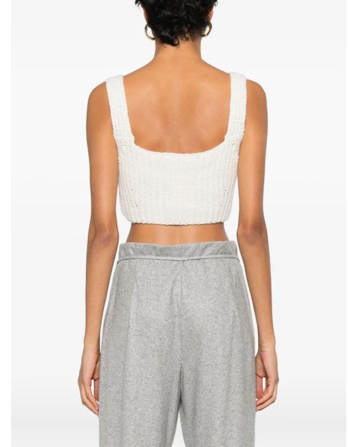 ELY ELY White Ribbed Top