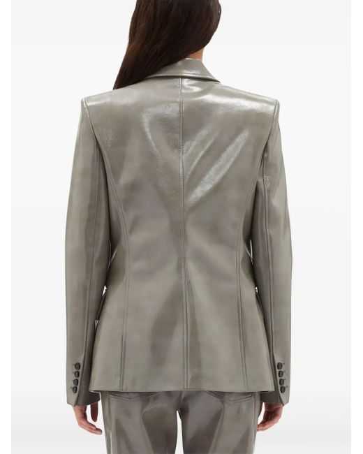 MSGM アニマルフリーレザー ジャケット Gray