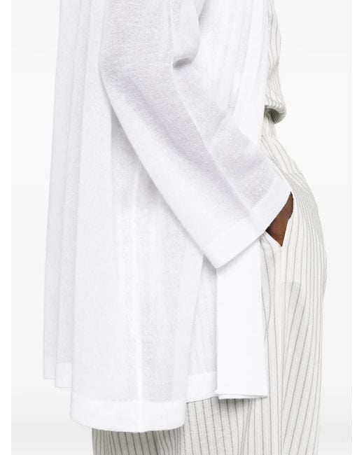 Marella White Open-Front Cardigan