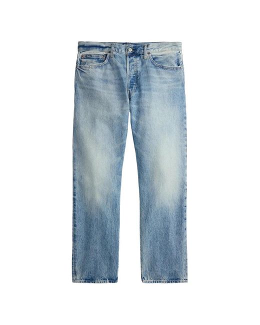Polo Ralph Lauren Blue Jean Droit À Coupe Cinq Poches for men
