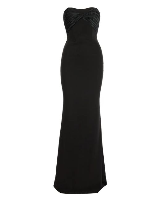 V:PM ATELIER Black Mika Strapless Maxi Dress
