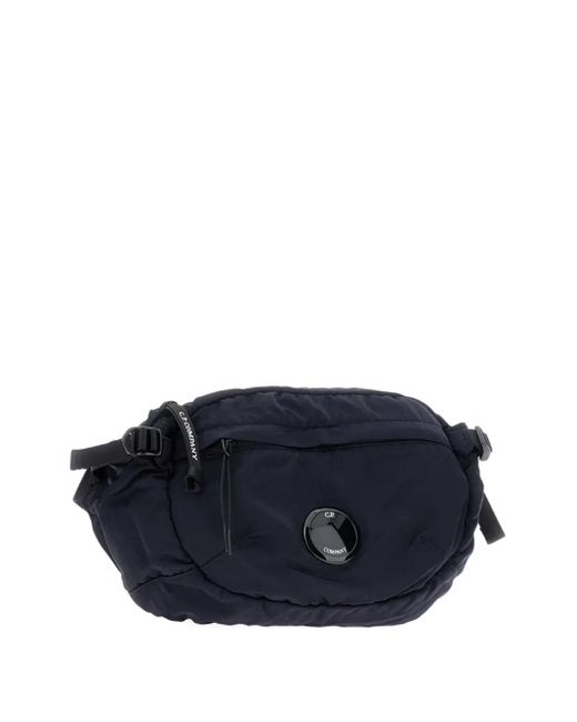 C P Company Blue Lens-Detail Zip Belt Bag for men