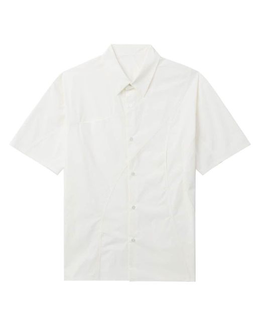 Post Archive Faction PAF White Patchwork Shortsleeved Shirt for men