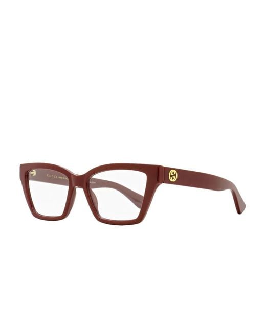 Gucci Brown Squared-Frame Glasses