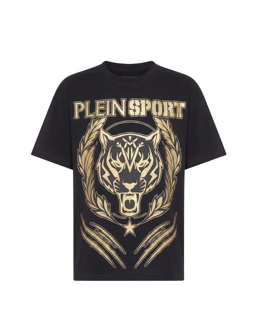 Philipp Plein Black Tiger Crest T-Shirt for men