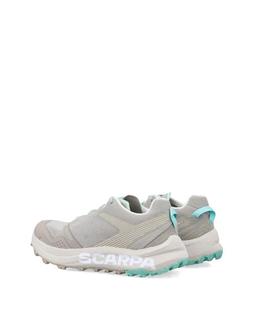 SCARPA White Spin Planet Trail Running Sneakers