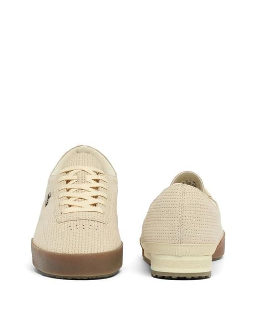 Lacoste White Perforated Logo Sneakers for men