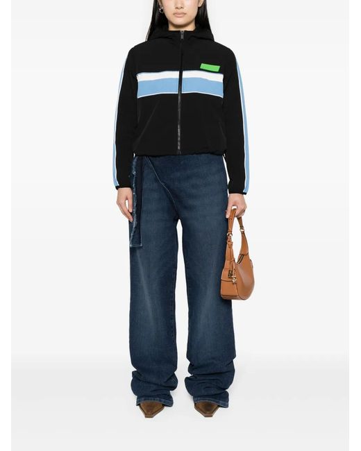 Ganni Black Striped Track Jacket