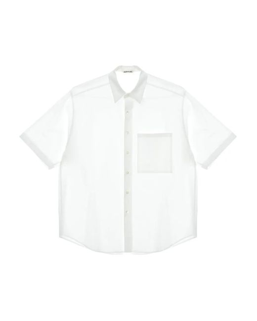 メンズ Auralee ショートスリーブ シャツ White