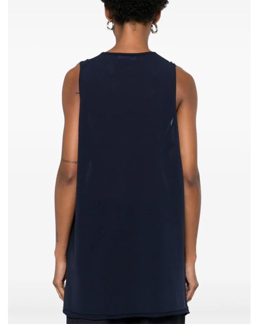 SONIA CARRASCO Blue Layered Tank Top