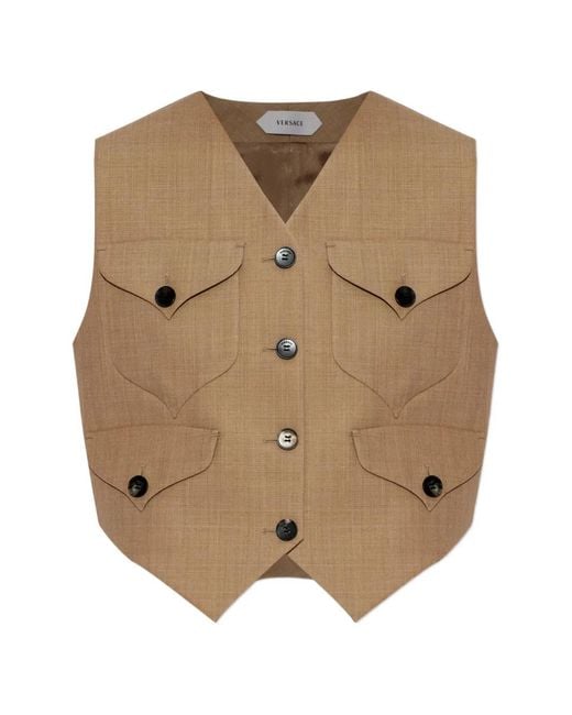 Versace Natural Wool Vest