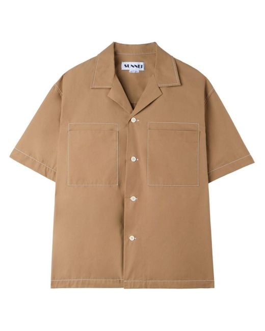 Sunnei Natural Short-Sleeve Shirt