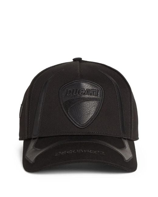 DSquared² Black X Ducati Logo-Embroidered Baseball Cap for men