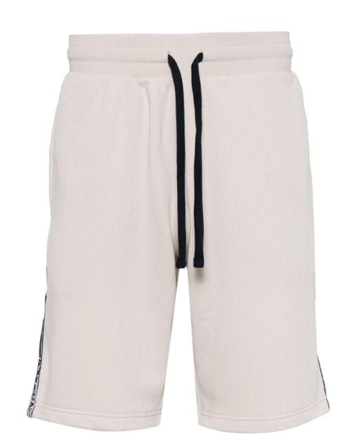 Emporio Armani White Logo-print Cotton-blend Shorts for men