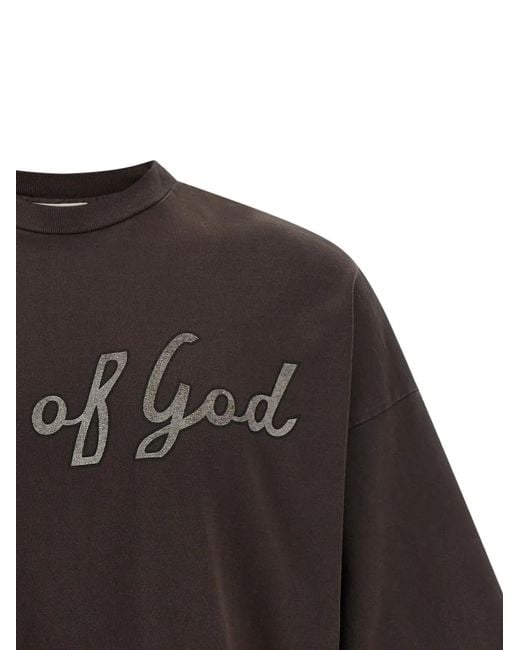 Fear Of God Black 43 Logo-Print Cotton T-Shirt for men