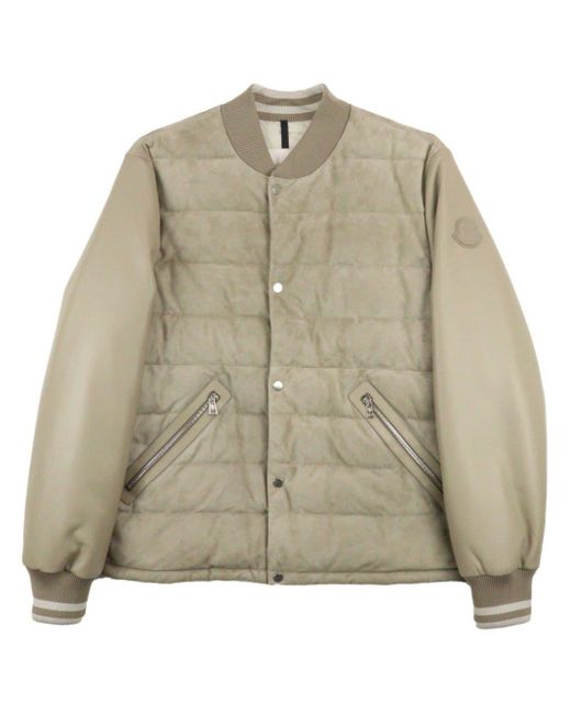 Moncler Natural Chalanches Leather Bomber for men