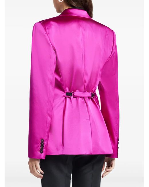 Tom Ford Pink Single-Breasted Satin Blazer