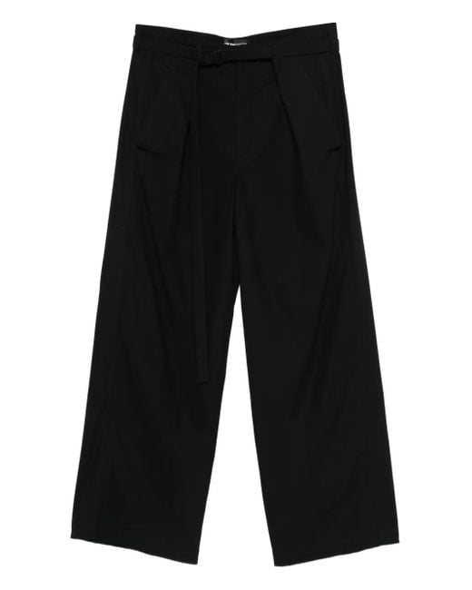 Ann Demeulemeester Geplooide Broek Met Ceintuur in het Black voor heren