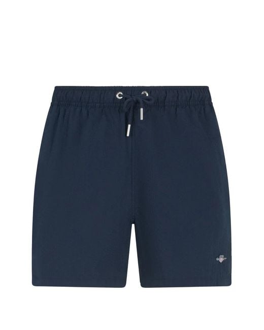 Gant Blue Short En Seersucker À Taille À Lien De Resserrage for men