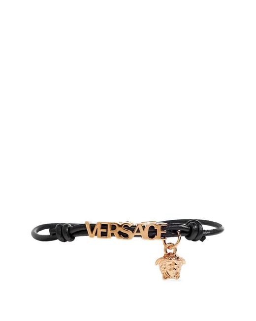 Versace White Leather Bracelet