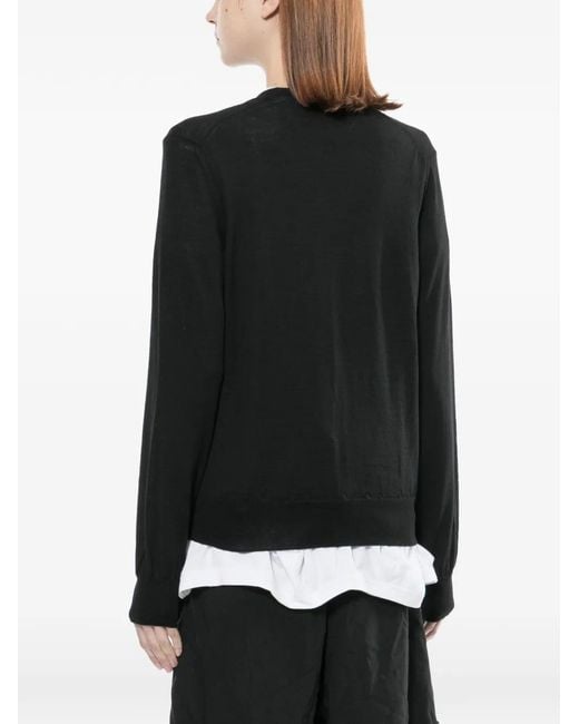 Comme des Garçons Black Ruffled Cardigan
