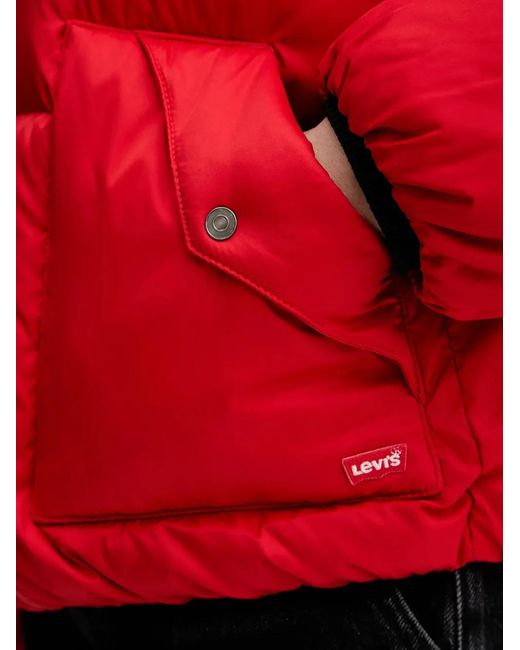 Levi's Red Hooded Puffer Jacket