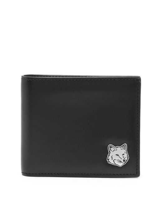 Maison Kitsuné Black Fox Head Bifold Wallet Accessories for men