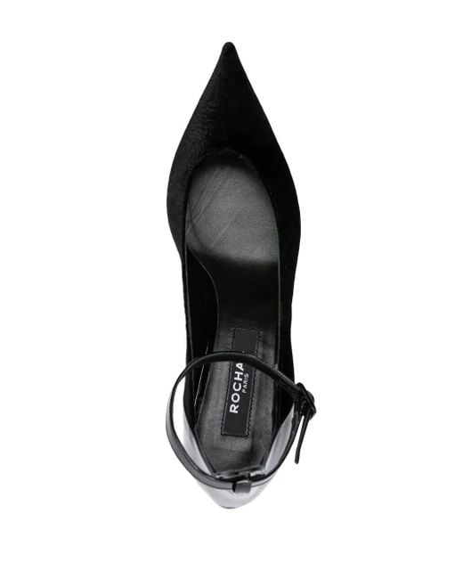 Rochas Black Wildleder-Pumps Mit Cloqué-Effekt 55Mm