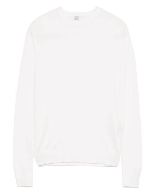 Totême White Crew-Neck Top